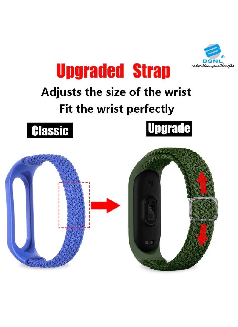 BSNL - Replacement Strap Elastic Adjustable Nylon Braided Solo Loop For Xiaomi Mi Band 4/5/6 - Image 1