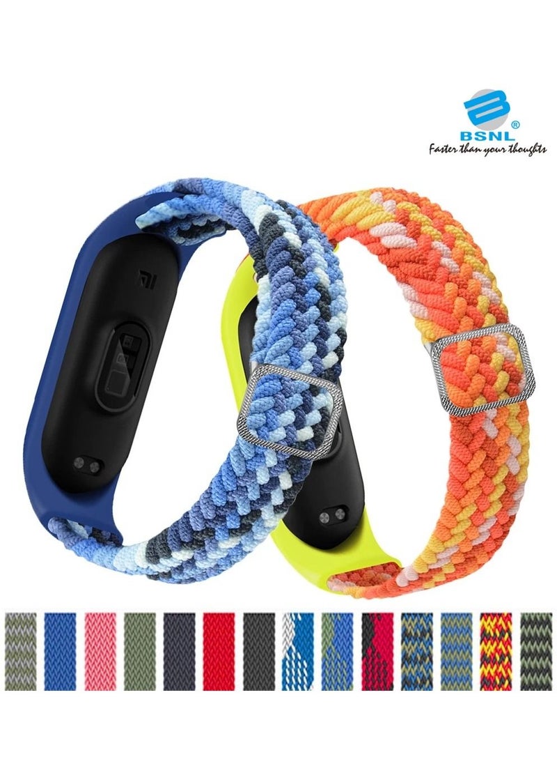 BSNL - Replacement Strap Elastic Adjustable Nylon Braided Solo Loop For Xiaomi Mi Band 4/5/6 - Image 1