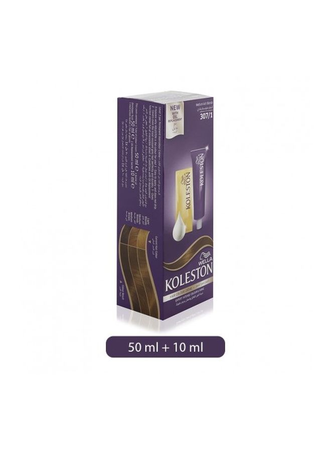 Koleston Hair Color Cream 307/1 Medium Ash Blonde