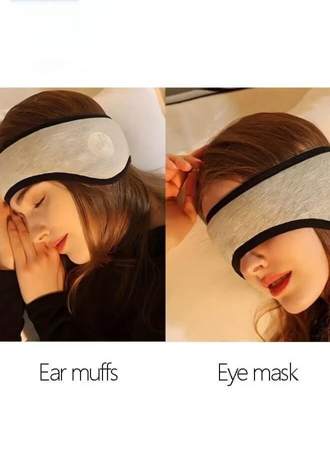 Generic Cotton Sleep Mask 【Official Certified】 with Soundproof Ear Covers and Earplugs Set - Comfortable Adjustable Sleeping Eye Mask for Uninterrupted Rest, Ear Protection for Noise Reduction, Essential Tr - Image 2