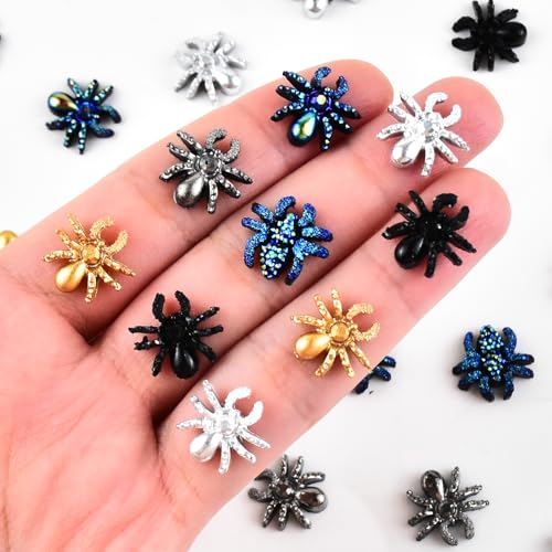 HOMICO 200 Pieces Tiny Spider for Crafts Dollhouse Miniatures Resin Mini Things Decor for Fairy Garden Micro Landscaping Decoration - Image 5