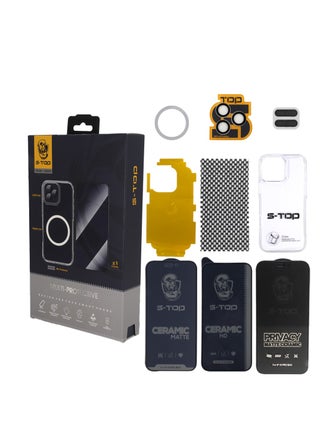 iPhone 16 Pro Max 10-in-1 Protection Package for all versions. Give your phone effective protection by purchasing the strongest integrated protection package, distinguished by its high-precision manufacturing to protect your phone from scratches and shocks. - pzsku/Z3E69018F5795AB1DC5CBZ/45/1750321035/742a10c3-0637-4add-b8b5-03bccfe27d63