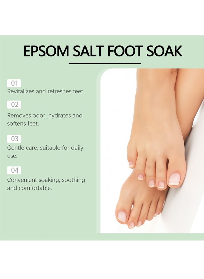 OceAura 10 Pack Herbal Foot Soak with Epsom Salt & Dead Sea Salt, Soothe Tired Feet Improve Blood Circulation, Moisturize Dry Cracked Feet, Home Spa Pedicure Foot Cleansing Soak - Image 4