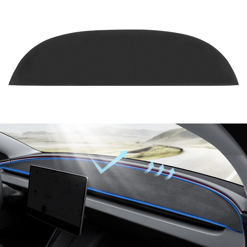 KUNIST for Tesla Model 3 2026 Dashboard CoverAntiGlare and Dustproof Suede Dashboard Pad Dash Mat Compatible with New Tesla Model 3 Highland 20242026 - Image 3