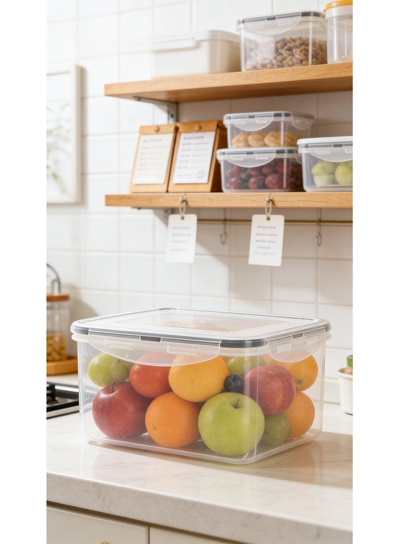 وفوفا 5 قطع من أوعية تخزين الطعام مع أغطية محكمة الإغلاق، مصنوعة من مواد صديقة للبيئة وخالية من مادة BPA، تصميم قابل للترقيم للاستخدام في الثلاجة/المطبخ، مجموعة حفظ الطعام سهلة التنظيف، حافظة الطعام (مربعة) - Image 3