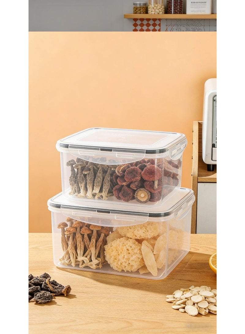 وفوفا 5 قطع من أوعية تخزين الطعام مع أغطية محكمة الإغلاق، مصنوعة من مواد صديقة للبيئة وخالية من مادة BPA، تصميم قابل للترقيم للاستخدام في الثلاجة/المطبخ، مجموعة حفظ الطعام سهلة التنظيف، حافظة الطعام (مربعة) - Image 5