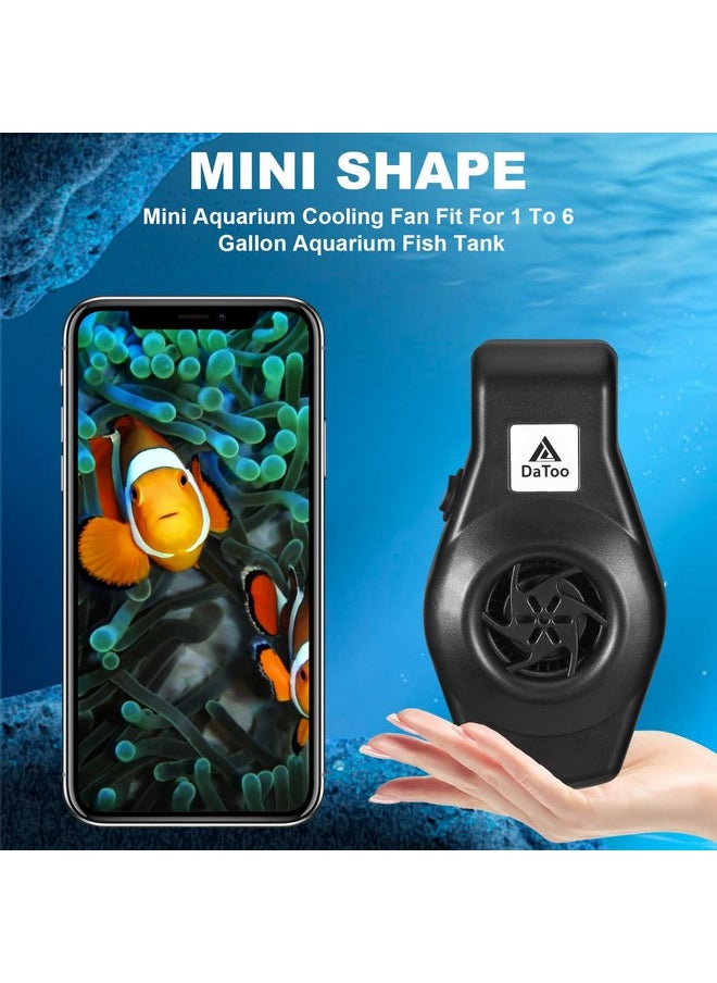 DATOO DaToo Mini Aquarium Chiller Small Fish Tank Fan Aquarium Cooling Fan 2-Level Speed Adjustable Aquarium Fan Quiet Aquarium Cooler with Wide Angle Wind Suitable for (1-6Gal) Fish Tank  - Image 4