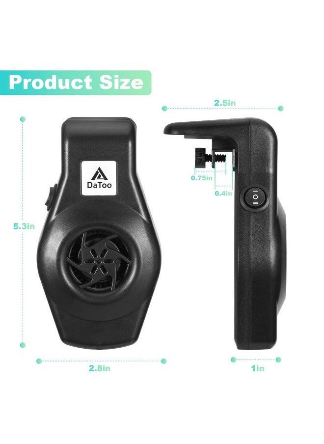 DATOO DaToo Mini Aquarium Chiller Small Fish Tank Fan Aquarium Cooling Fan 2-Level Speed Adjustable Aquarium Fan Quiet Aquarium Cooler with Wide Angle Wind Suitable for (1-6Gal) Fish Tank  - Image 2