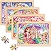 MAX JHQIQU jWooden Puzzle for Kids 46 Years Old 4 Pack of 24 Pieces Unicorn Princess Fairy Puzzle Preschool Education Brain Teaser Toy for 3 4 5 6 Year Old Girls - Image 2