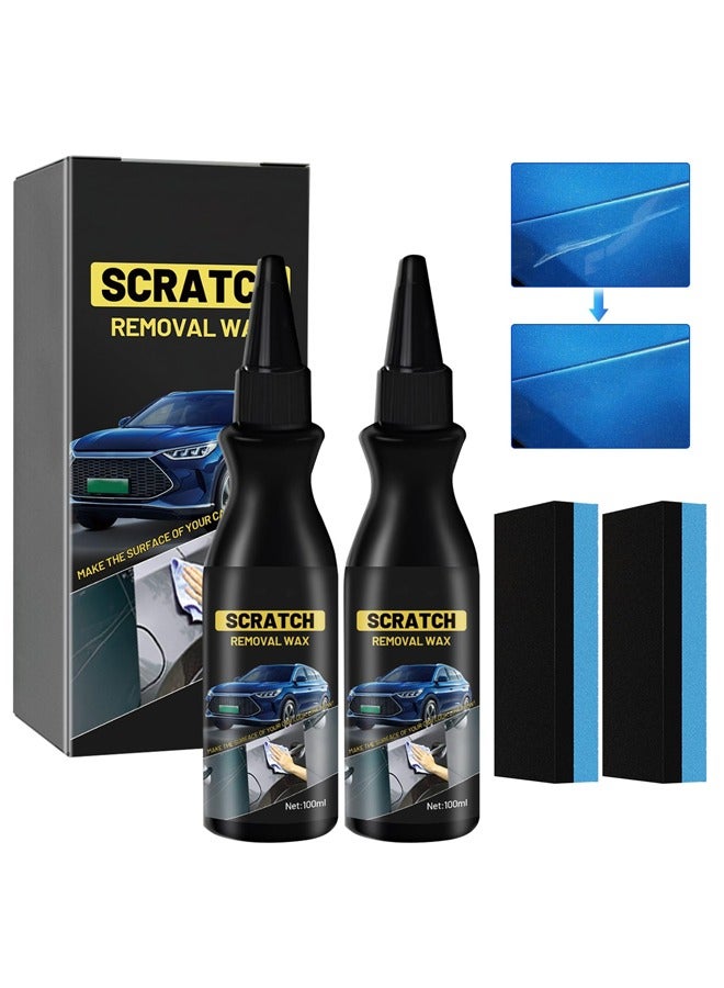 Generic Car Scratch Repair Paste, Car Paint Scratch Repair Polishing Wax, Car Paint Scratch Repair, Scratch Remover Kit with Sponge for Vehicles for Deep Scratches(2pcs) - Image 1