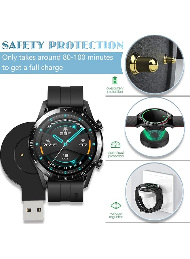 erorex Watch Charger For Huawei Watch Gt Gt2 Gt 2E Honor Watch Magic 2 Honor Watch Dream Honor Watch Gs Pro Black  - Image 3