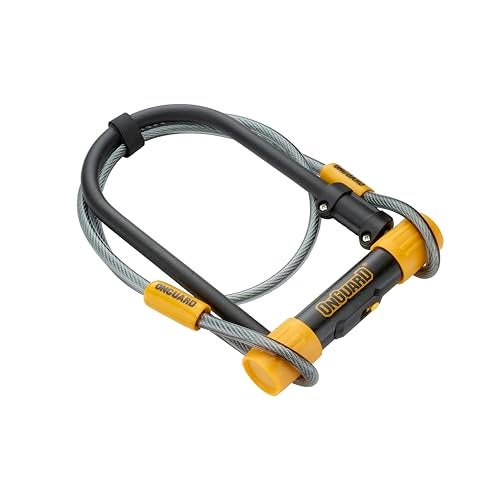 OnGuard Bulldog STD U-Lock with 4 ft Cable – 13 mm Hardened Steel Shackle, 275 mm x 175 mm Frame, X2P Double Bolt Lock, Z-Cylinder Core, 5 Keys with LED for Secure Bike Protection - Image 1
