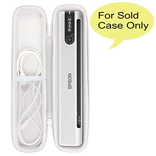 Co2Crea co2CERA Hard Carrying Case for Epson ES-50 / ES-60W / RR-60 / DS-70 / RR-70W Document Scanners - Durable Travel Storage Box with Handle & Mesh Pocket for Accessories (Grey) - Image 2