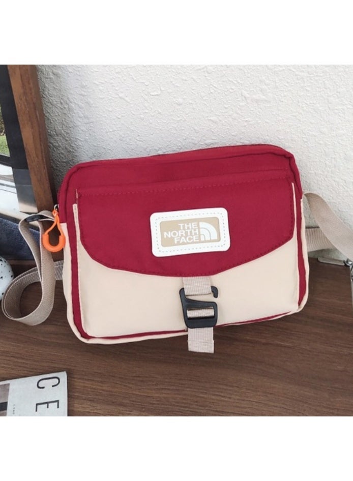 The North Face Red and Beige Crossbody Bag