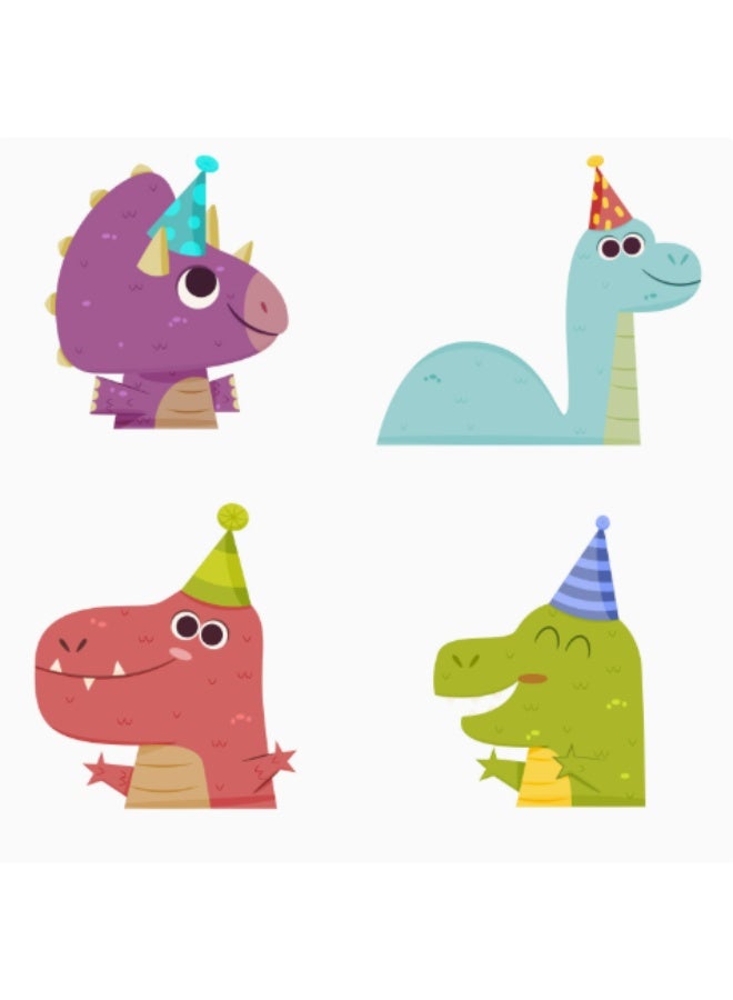4 Pack Luminous Cute Dinosaur Light Switch Wall Stickers, 12×14cm Glow In The Dark Party Dinosaur Switch Panel Decals, Self-Adhesive Removable Vinyl Wall Decoration, Cartoon Animal Wall Art for Kids Bedroom Playroom Nursery Home Decor - Image 4
