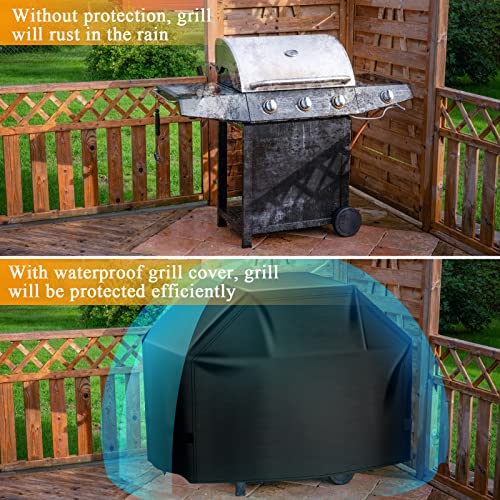Aoretic Grill Cover, 48 inch BBQ Gas Grill Cover for Outdoor Grill, Charbroil Grill Cover Barbecue Waterproof, Anti-UV for Weber Char-Broil Monument, Dyna-glo Nexgrill Spun Polyester - Image 5