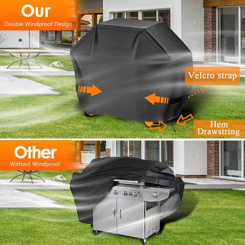 Aoretic Grill Cover, 48 inch BBQ Gas Grill Cover for Outdoor Grill, Charbroil Grill Cover Barbecue Waterproof, Anti-UV for Weber Char-Broil Monument, Dyna-glo Nexgrill Spun Polyester - Image 4