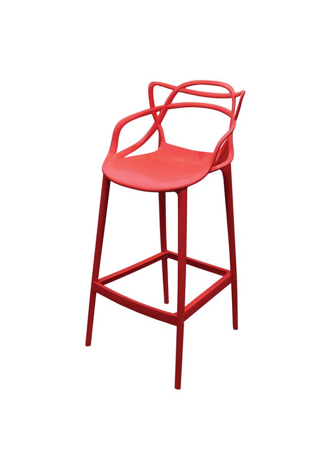 JILPHAR FURNITURE Molded High Bar Dining Chair Red  - Image 1
