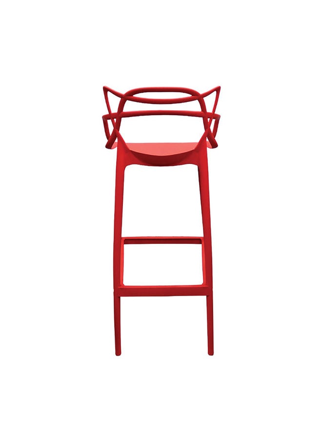 JILPHAR FURNITURE Molded High Bar Dining Chair Red  - Image 3