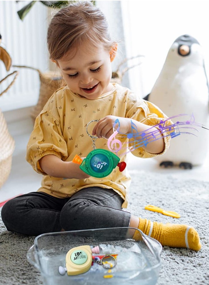 SYOSI 4pcs Bop It, Mini Gaming Mode Kids Single Or Double Bop Rhythm Reaction Montessori Electronic Memory Toy Micro Series Game With Volume Button Electronic Handheld Game  - Image 5