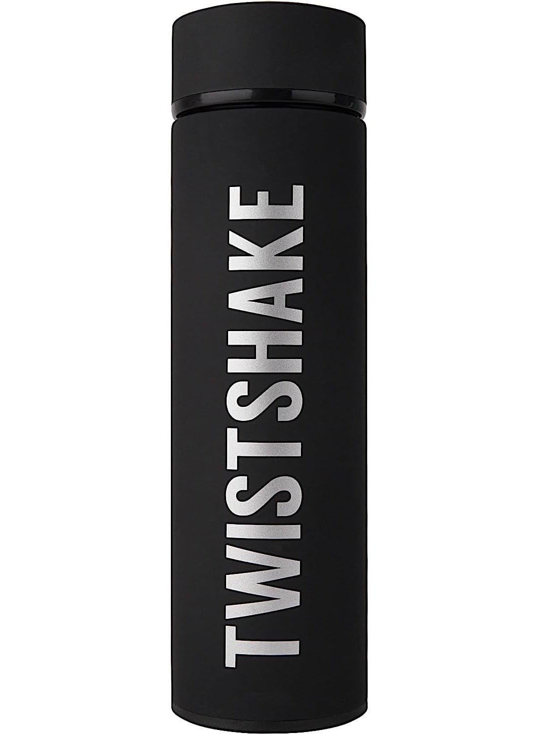 Twistshake Hot or Cold Insulated Flask - 420ml | Stainless Steel Water Bottle with Double Layer Vacuum | Insulation up to 10 Hours | BPA Free Thermos | Black