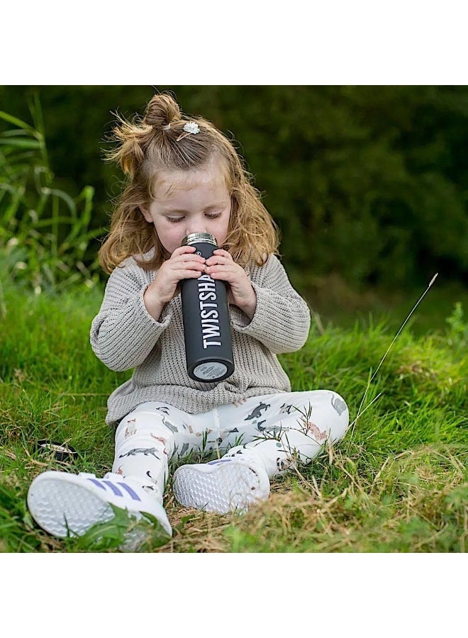 Twistshake Hot or Cold Insulated Flask - 420ml | Stainless Steel Water Bottle with Double Layer Vacuum | Insulation up to 10 Hours | BPA Free Thermos | Black - Image 2