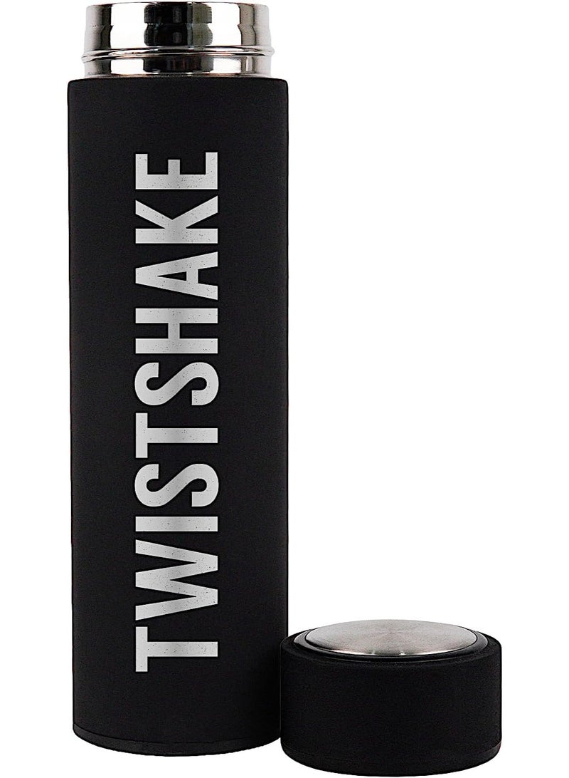 Twistshake Hot or Cold Insulated Flask - 420ml | Stainless Steel Water Bottle with Double Layer Vacuum | Insulation up to 10 Hours | BPA Free Thermos | Black - Image 3