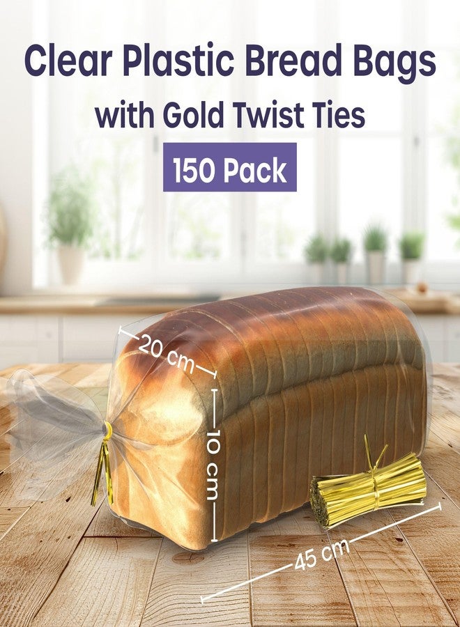 volila Reusable Plastic Bread Bags - 150 Pack Clear Loaf Bags for Homemade Bread - Perfect for Baked Goods Storage - Image 2