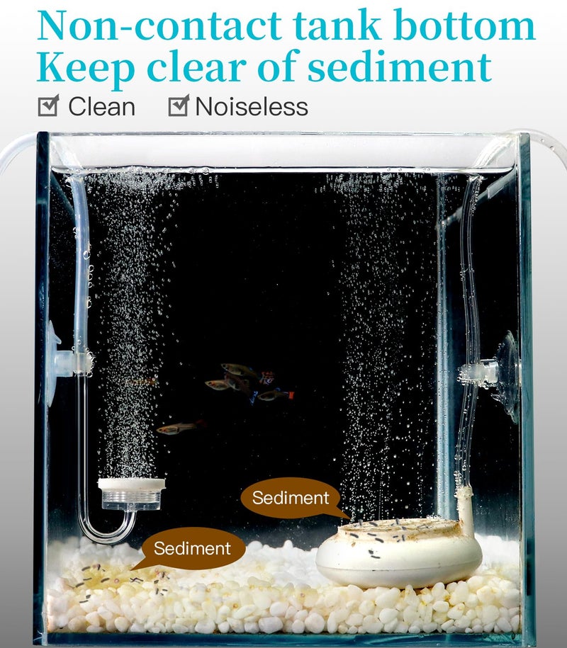 Clscea Small Air Pump for Fish Tank Aquarium Aerator for 1-15 G Super Quiet 1.5 Watts, Complete kit - Image 3