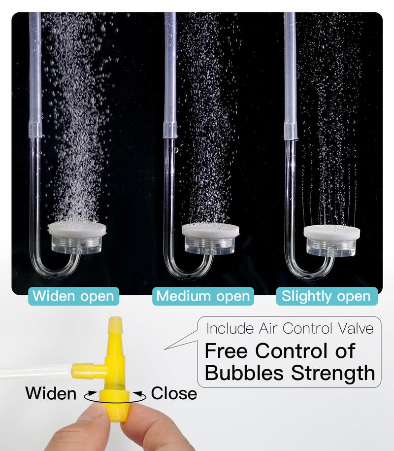 Clscea Small Air Pump for Fish Tank Aquarium Aerator for 1-15 G Super Quiet 1.5 Watts, Complete kit - Image 4