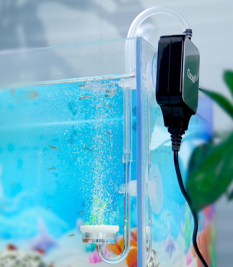 Clscea Small Air Pump for Fish Tank Aquarium Aerator for 1-15 G Super Quiet 1.5 Watts, Complete kit - Image 2
