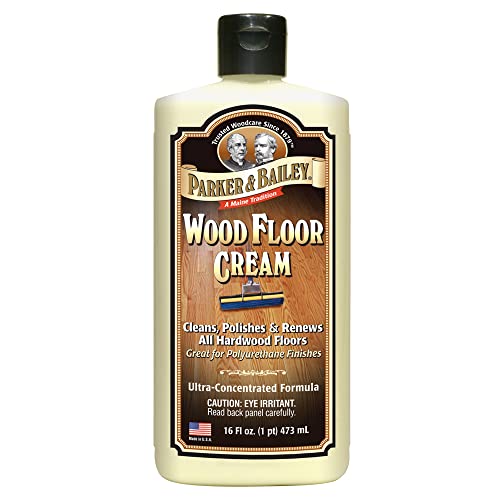 Parker & Bailey PARKER  BAILEY WOOD FLOOR CREAM  Use on Hardwood Laminated or Faux Finished Floors Shine Restorer Protector Surface Cleaner House Cleaning Supplies Home Improvement Natural Look Cuts Grease  - Image 1