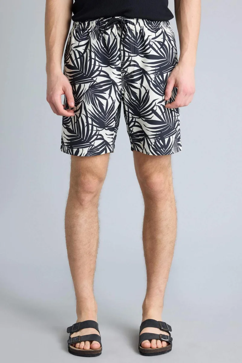 Defacto  Regular Fit Printed Swim Shorts for Men | Best Price UAE