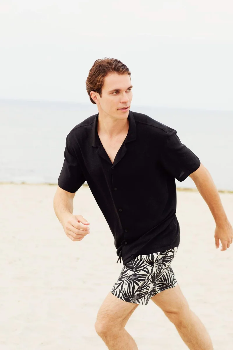 Regular Fit Printed Swim Shorts