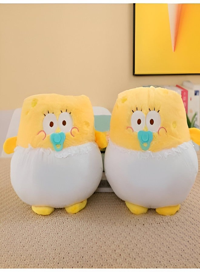 Tickles Kids Favorite Soft Stuffed Plush Animal Toy for Kids Boys & Girls Birthday Gifts (Color: White & Yellow Size: 18 cm) - Image 2