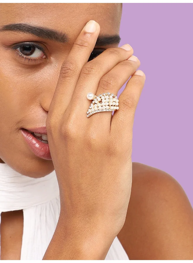 SOHI Party Artificial Cocktail Ring Jewellery