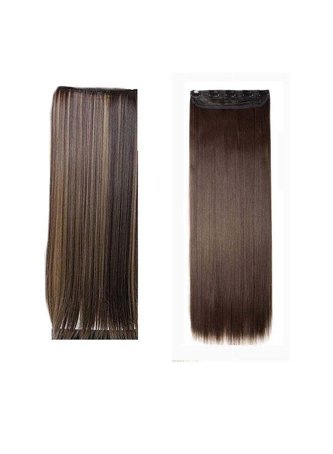 StayBuy™ Synthetic 5 Clips Straight Hair Extension For Women/Girls Pack-02 - Image 1