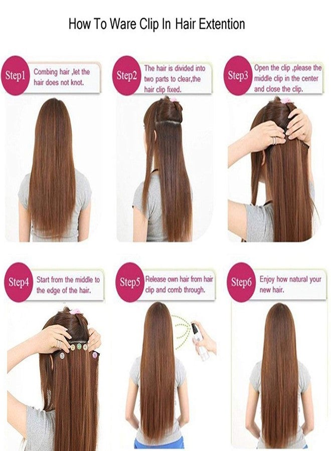 StayBuy™ Synthetic 5 Clips Straight Hair Extension For Women/Girls Pack-02 - Image 3