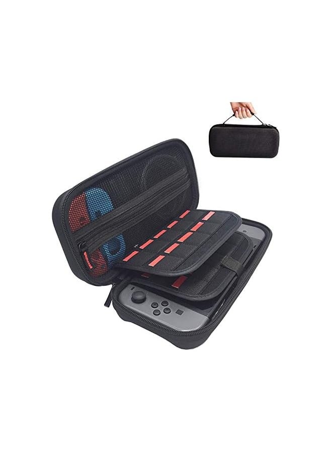 Switch Carrying Case compatible with Nintendo Switch - 20 Game Cartridges Protective Hard Shell Travel Carrying Case Pouch for Nintendo Switch Console  Accessories, Black - Image 1