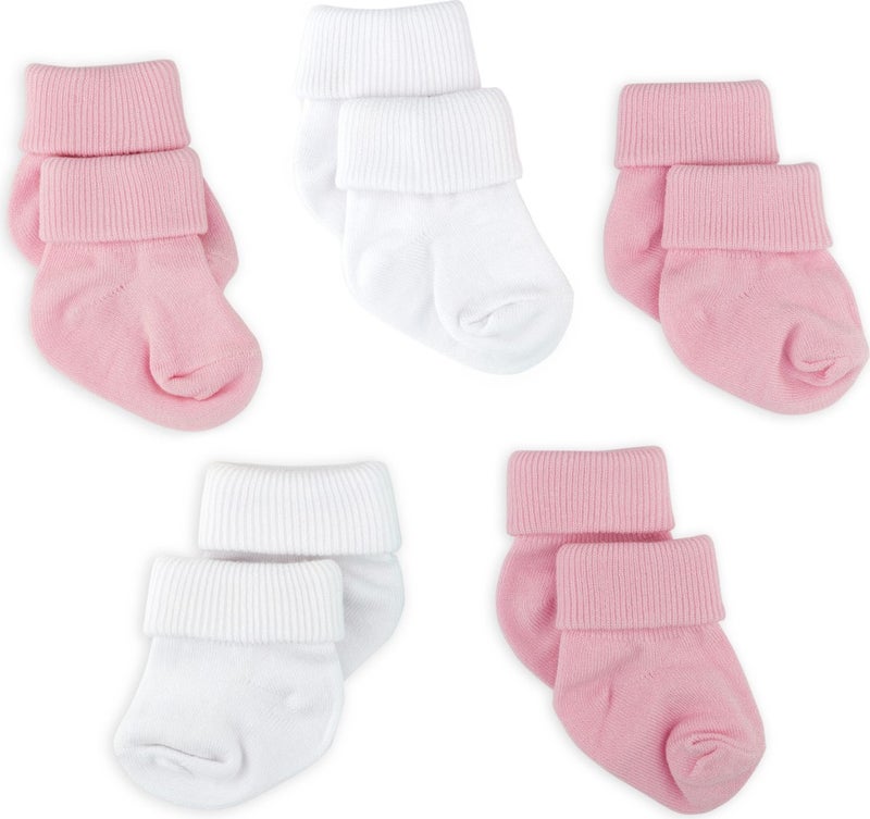 Novibaby 5-Piece Bamboo Newborn Baby Socks I Pinky I 0-6 Months  - Image 5