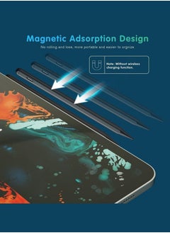 ZUKIMM Universal Stylus Pen for Android/IOS/Windows - Touch Pen with Magnetic for iPad Apple Pencil for Huawei/Lenovo/Samsung/Xiaomi (Black)  - Image 4