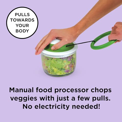 Chef'n VeggiChop Hand-Powered Food Chopper (Arugula), 5.5" x 5.5" x 5" - Image 4