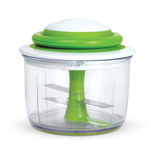 Chef'n VeggiChop Hand-Powered Food Chopper (Arugula), 5.5" x 5.5" x 5" - Image 1