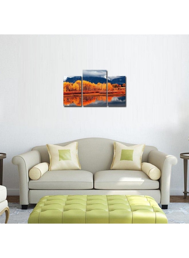 Go Hooked MDF Wall Painting/Hanging Art/Decor (28 cm x 9 cm x 28 cm, 3 Frames, Mdf3X-7)