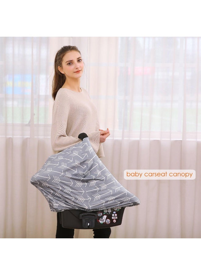 Hicoco Car seat Canopy Nursing Cover - Multi use Baby Stroller and carseat Cover, Breastfeeding Nursing Covers, Boys and Girls Shower Gifts - Image 2