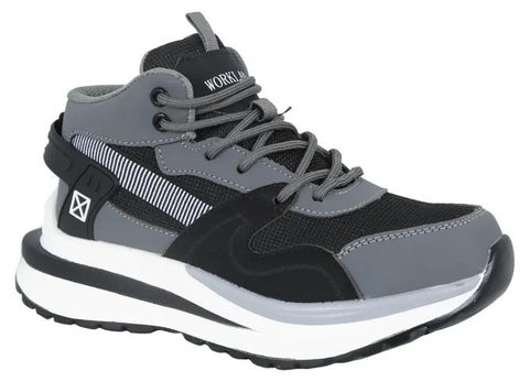 Workland Safety Shoes for Men | Steel Toe Protection | Anti-Slip Sole | Breathable & Cushioned Work Sneakers for Construction, Warehouse, Industrial & Logistics Use