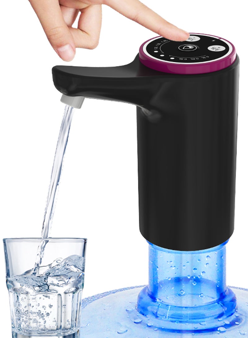 بادريق مضخة موزع مياه لزجاجة سعة 5 جالون مضخة مياه شرب كمية مجانية محمولة بشحن USB مضخة زجاجة كهربائية متعددة الأغراض للتخييم المنزلي - Image 1