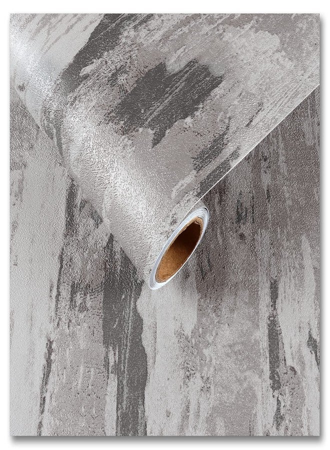 CRE8TIVE Stained Grey Concrete Wallpaper Peel and Stick Concrete Contact Paper for Walls Waterproof Self Adhesive Removable Cement Wallpaper Textured Industrial Vinyl Roll for Bedroom Kitchen 12"x354" - Image 1