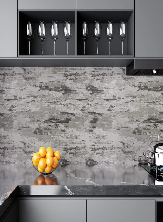 CRE8TIVE Stained Grey Concrete Wallpaper Peel and Stick Concrete Contact Paper for Walls Waterproof Self Adhesive Removable Cement Wallpaper Textured Industrial Vinyl Roll for Bedroom Kitchen 12"x354" - Image 4