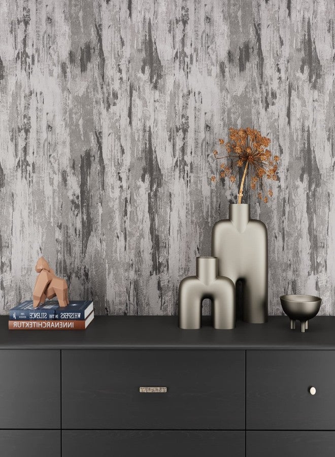 CRE8TIVE Stained Grey Concrete Wallpaper Peel and Stick Concrete Contact Paper for Walls Waterproof Self Adhesive Removable Cement Wallpaper Textured Industrial Vinyl Roll for Bedroom Kitchen 12"x354" - Image 2